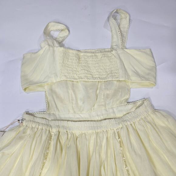 Tularosa Eleanora Embroidered Dress in Mellow Yellow Large - Picture 11 of 13